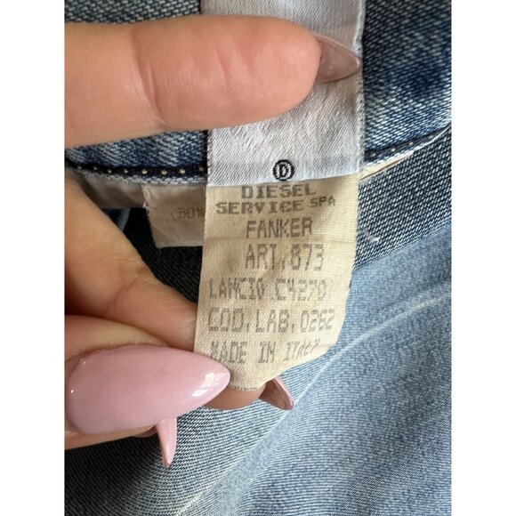 Vintage Diesel Distressed Fanker Skinny Jeans in Blue - Picture 5 of 7